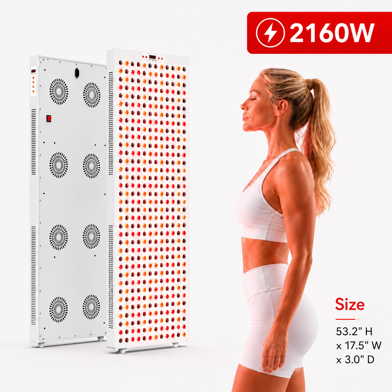 Red Light Therapy & Near Infrared Light Therapy Panel, Full Body, 2160W