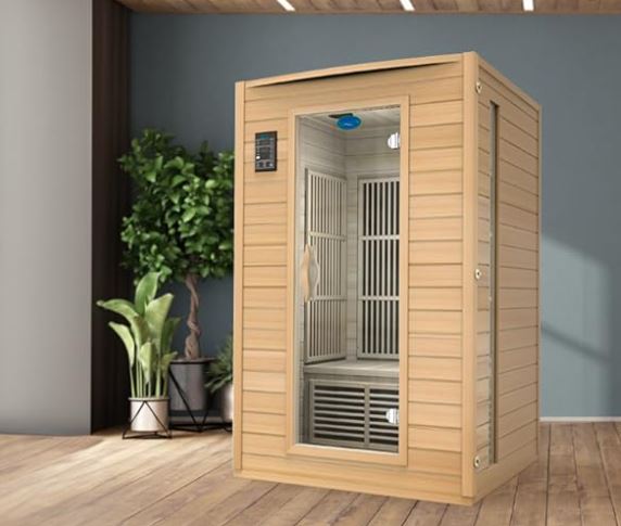 2-Person Carbon Infrared Sauna - Canadian Hemlock Wooden Sauna - 1700