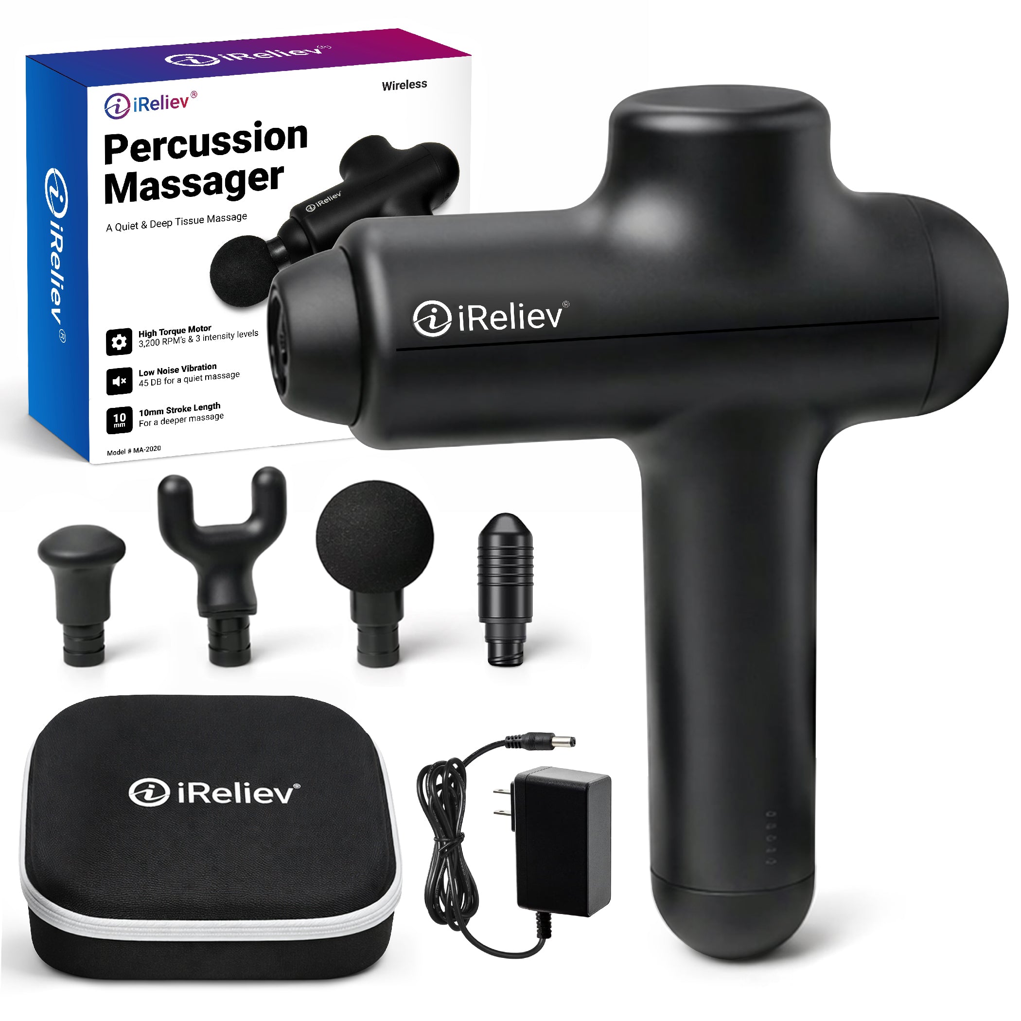 Green Lion Pulse Massage Gun - Black