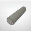 I AM Leather-Wrapped Cork Stretching and Massage Roller - White