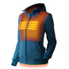 Ridge Womens Heated Hoodie - Skyline