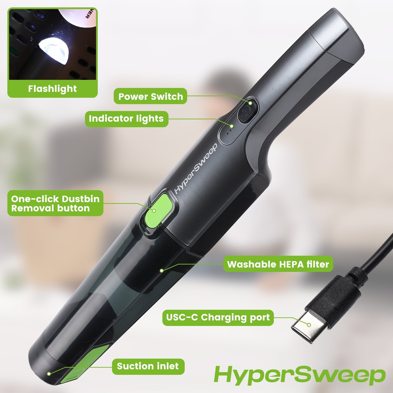 HyperSweep Ultimate Rechargeable Vacuum