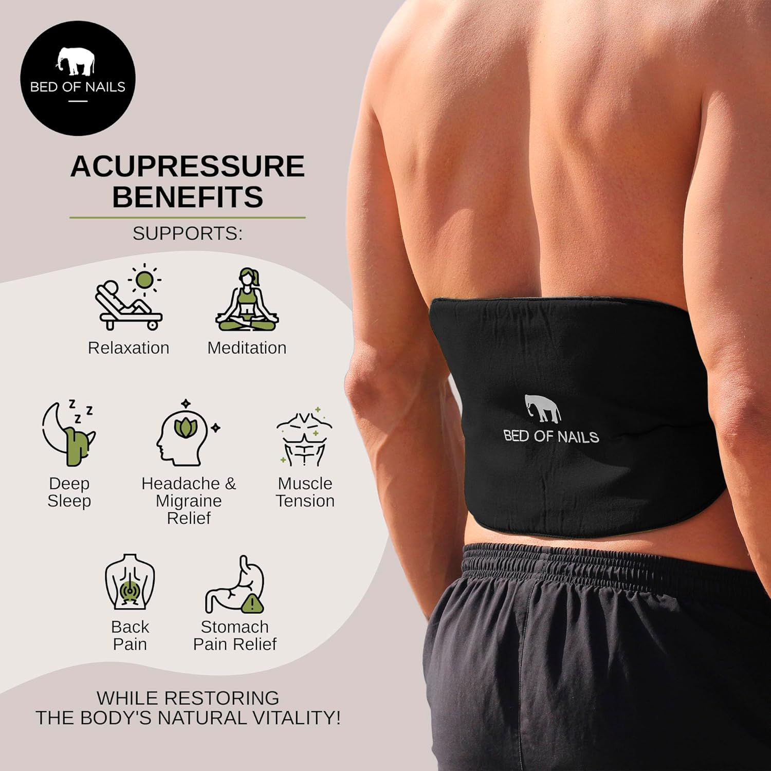 Acupressure Strap - Black