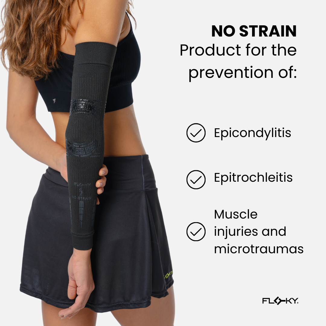 Floky NO STRAIN Arm Sleeve – Compression Elbow & Forearm Support