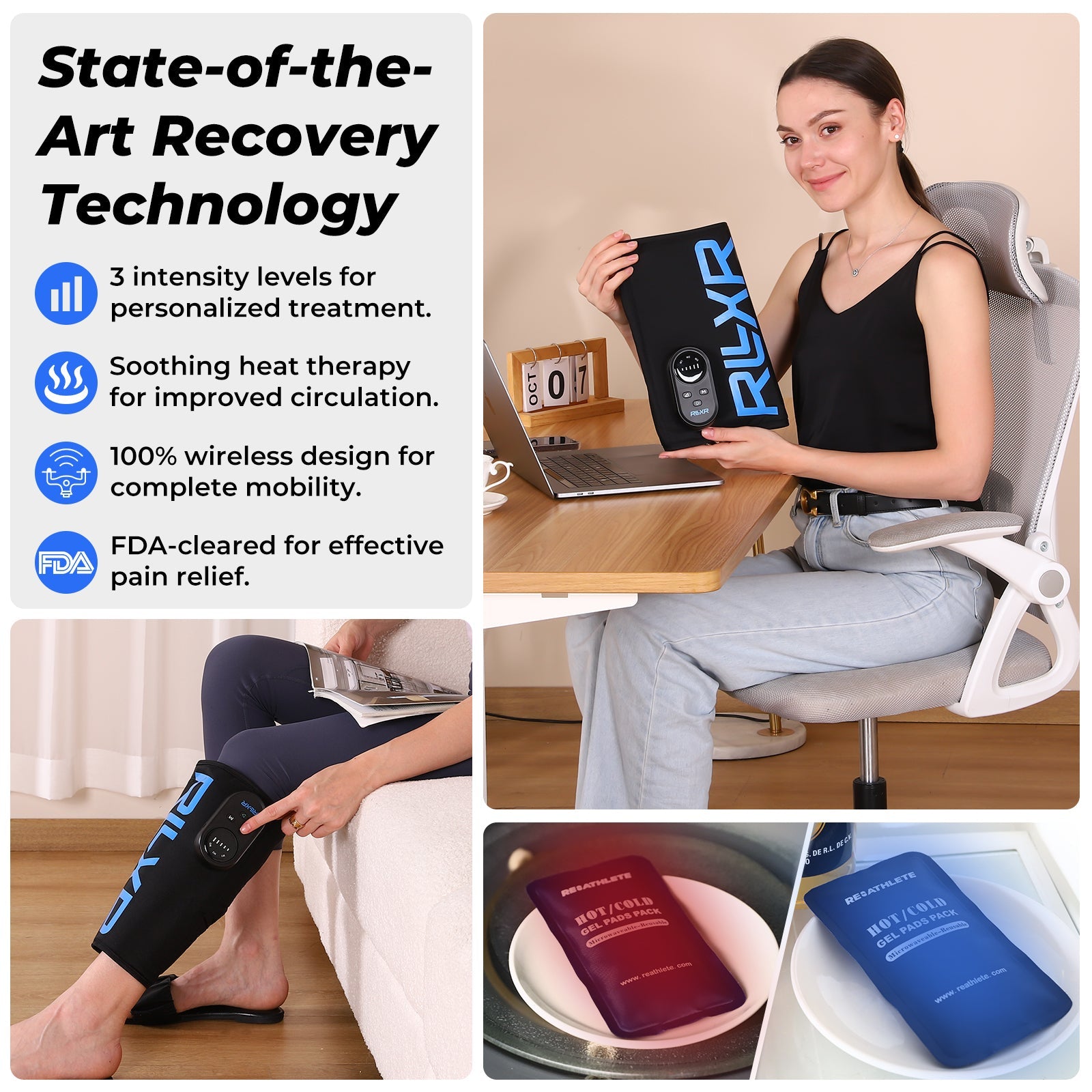 RLXR Air Pressure Leg Massager