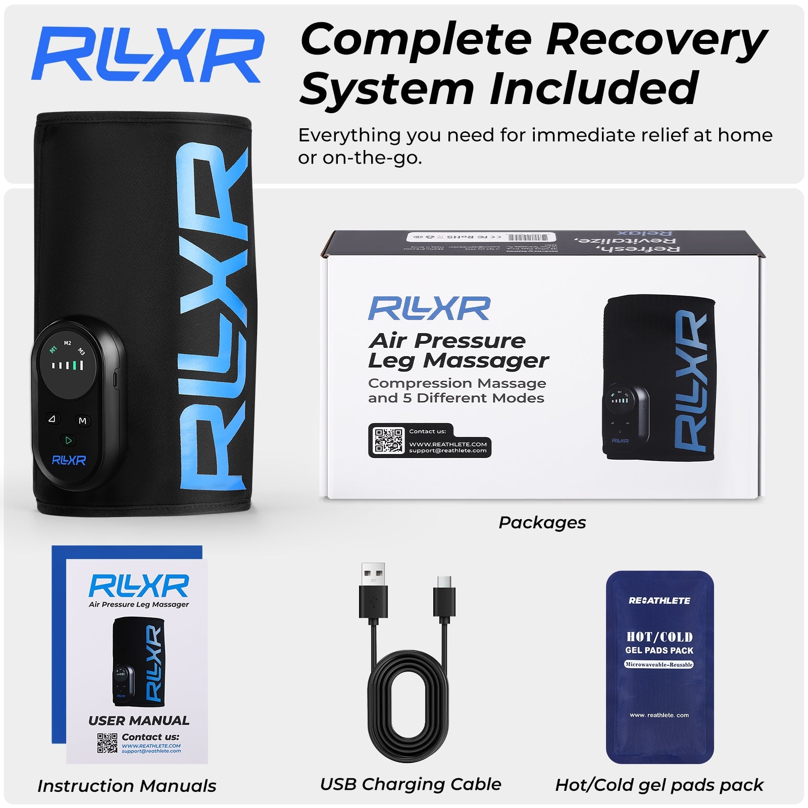 RLXR Air Pressure Leg Massager