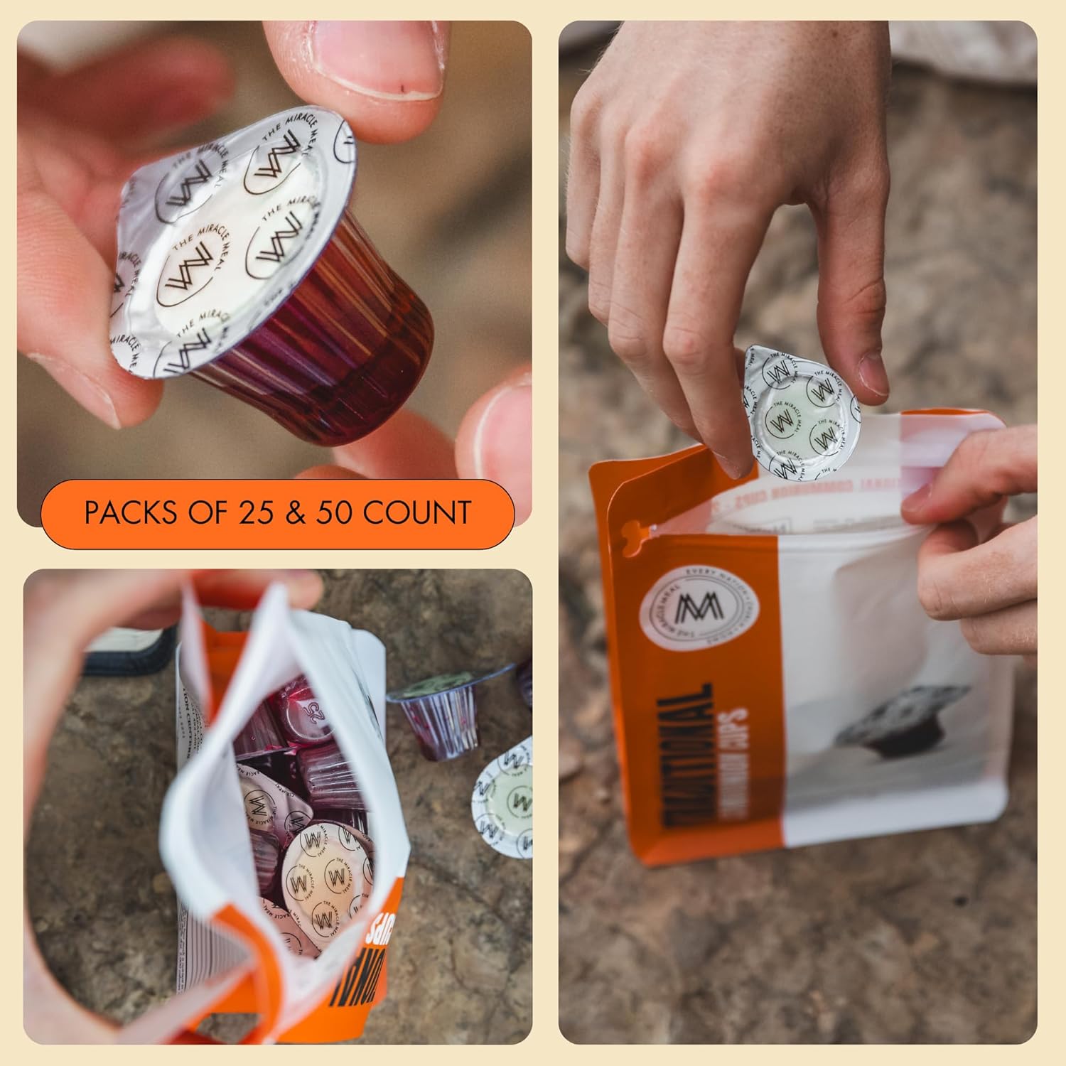 Miracle Meal Communion Cups Pre-filled with Wafer & 100% Concord Grape Juice