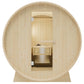 4-Person Outdoor Barrel Traditional Steam Sauna with Shingled Roof