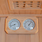 4-Person Outdoor Barrel Traditional Steam Sauna with Shingled Roof