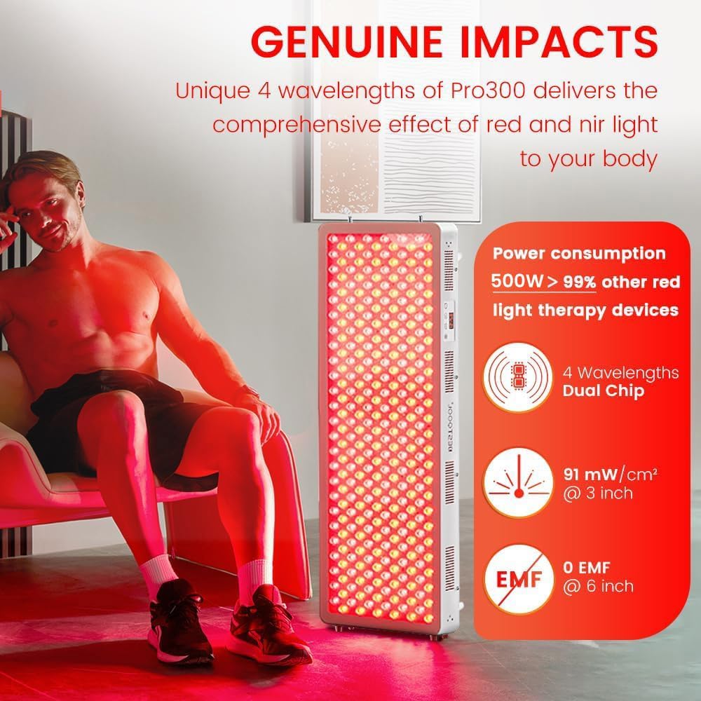 Red Light Near Infrared Therapy Device for Full-Body Coverage