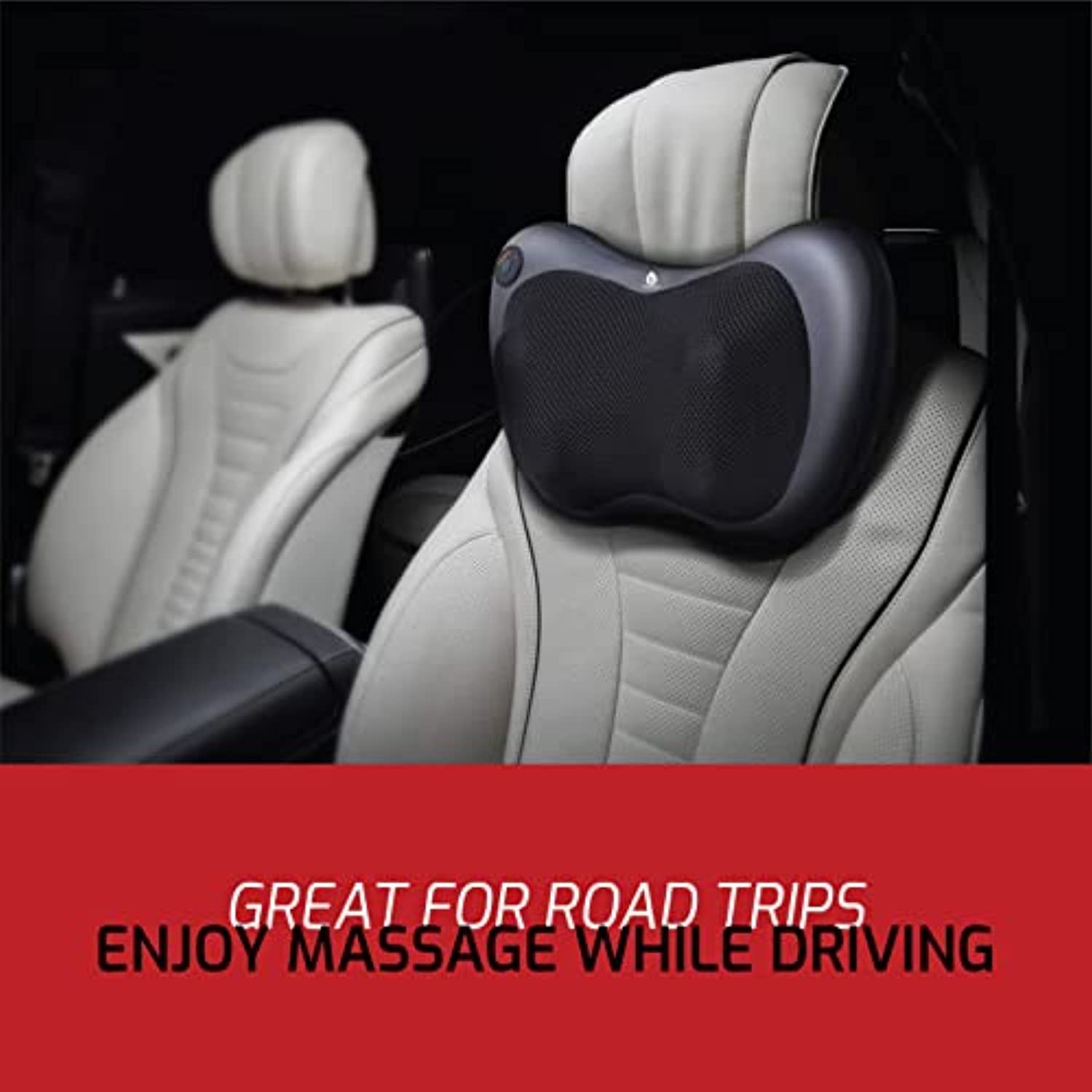 Travel Neck & Back Massager with Shiatsu & Heat