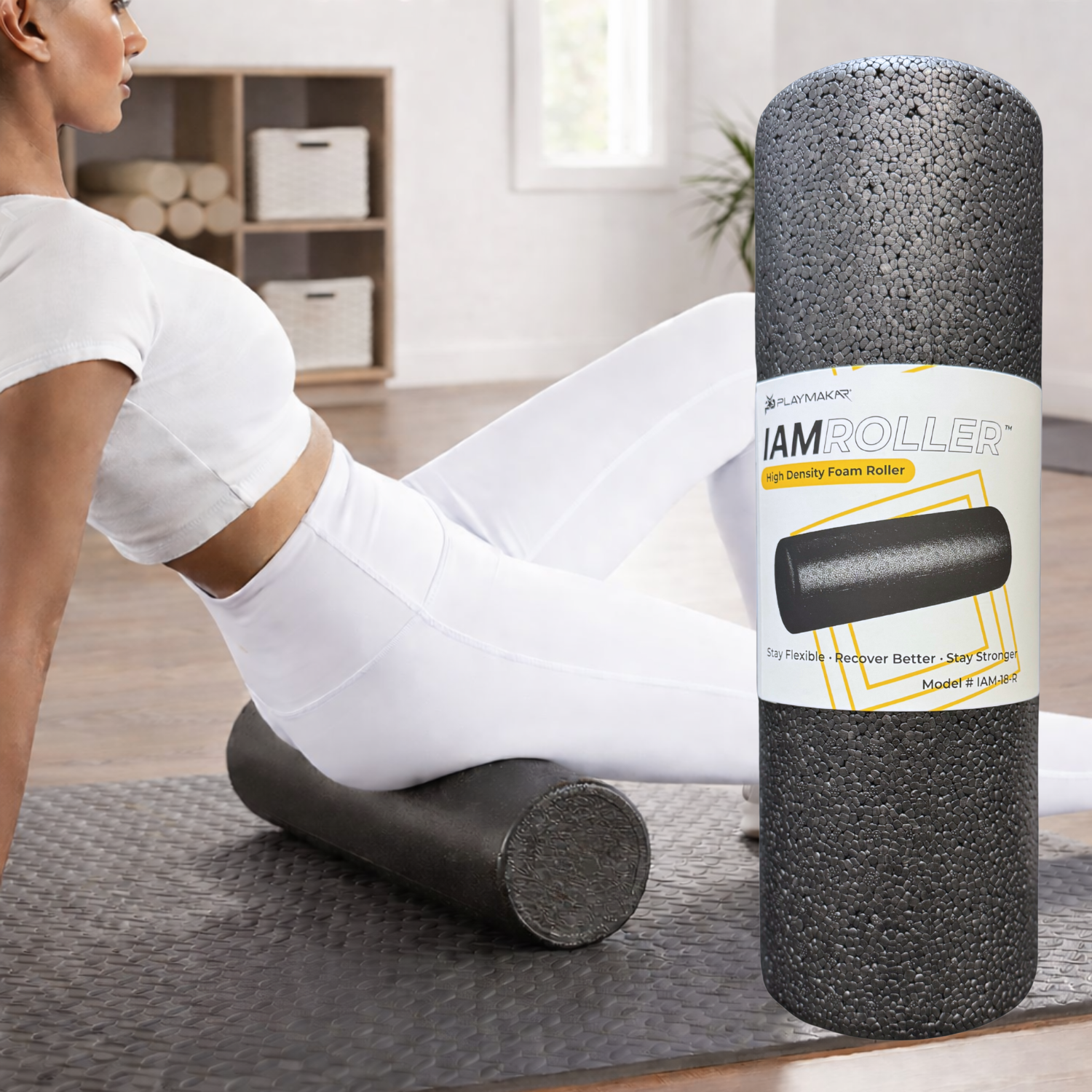 🎁 IAM Foam Roller, 18" x 6", Made in the USA (Discount)