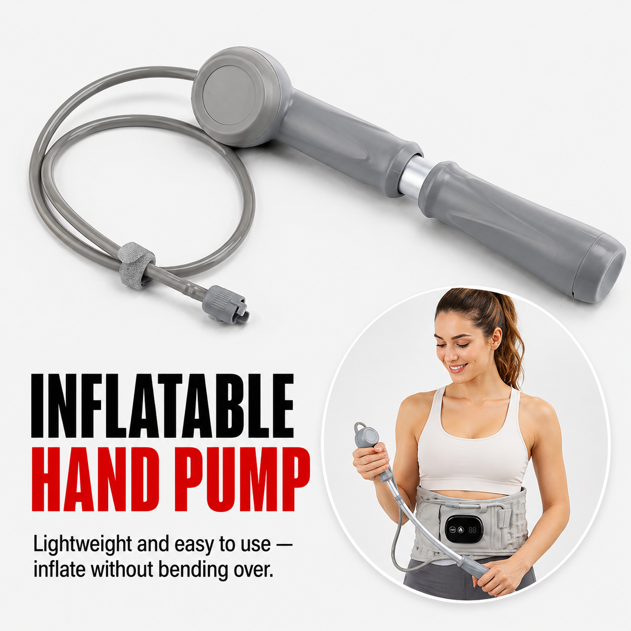 Inflatable Decompression Belt with Rechargeable Battery