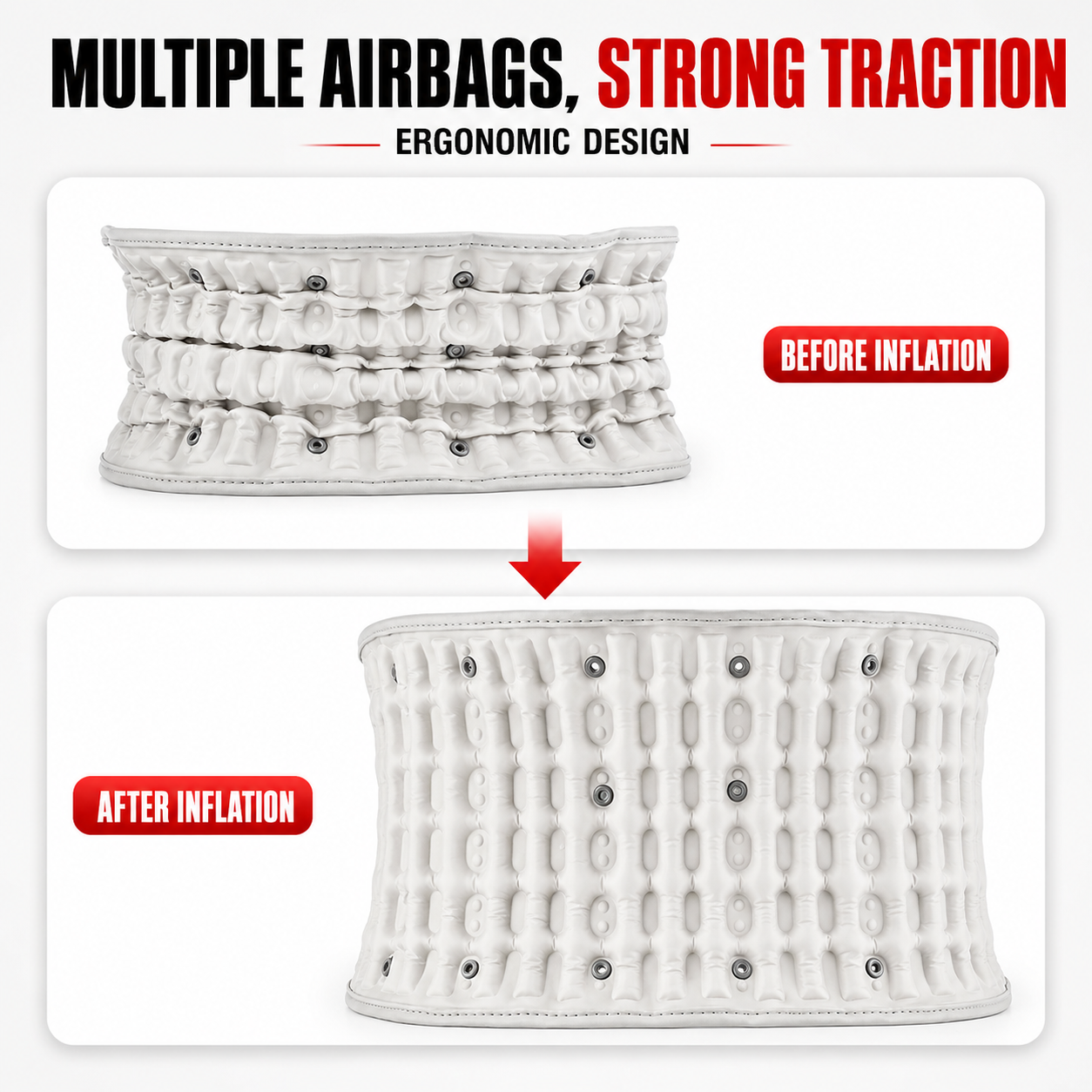 Inflatable Decompression Belt with Rechargeable Battery