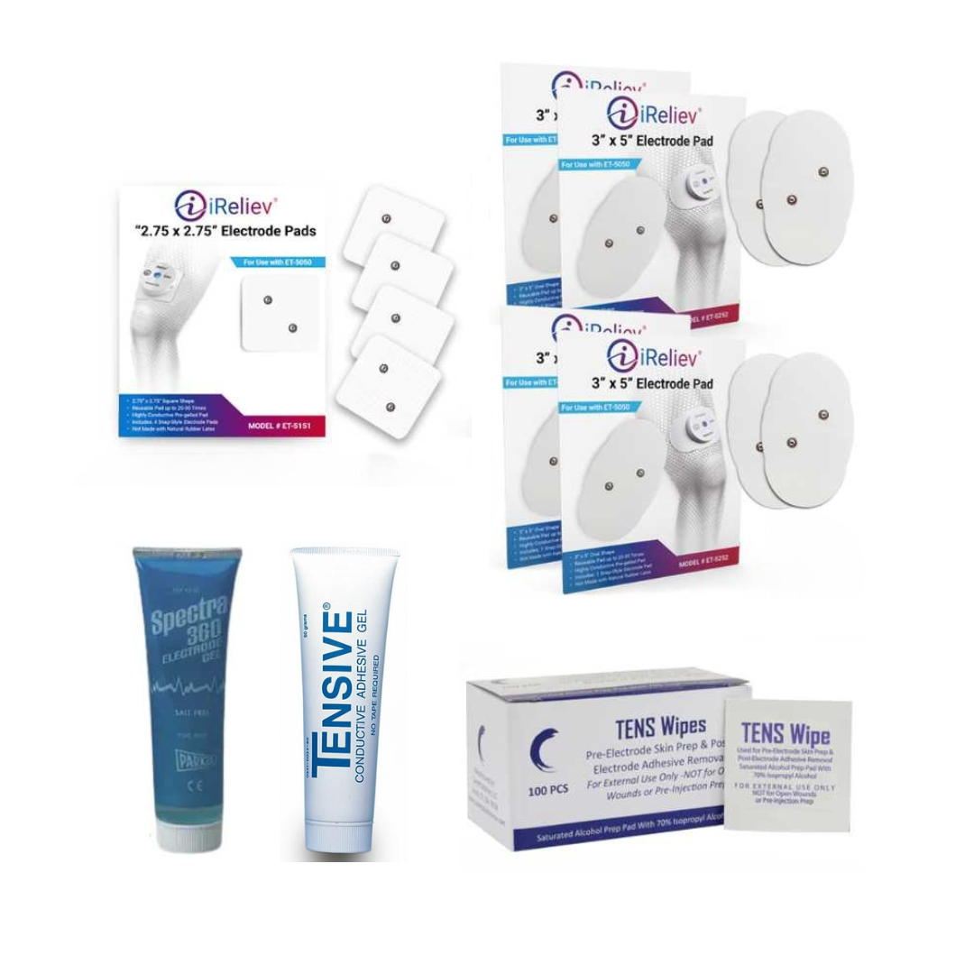 Wireless Small and Large Electrode Pad Bundle
