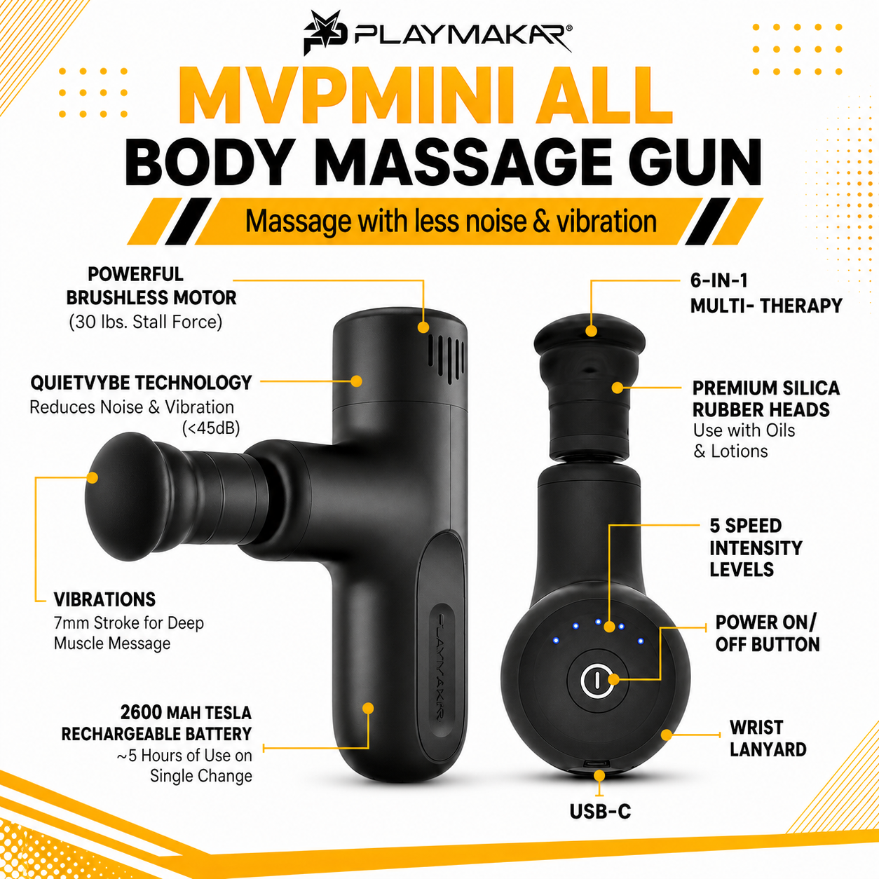 MVPmini Percussion Massage System: Premium Muscle Stimulator MVPmini with HeatTip MVPmini Percussion Massage System: Premium Muscle Stimulator MVPmini with HeatTip