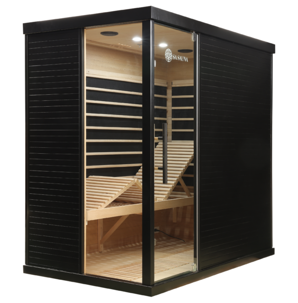 Premium Black Box Far Infrared Sauna: 4 Person