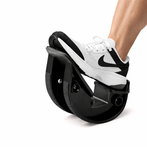 Plantar Fasciitis Foot Rocker & Stretching Tool with Person Doing Exercise