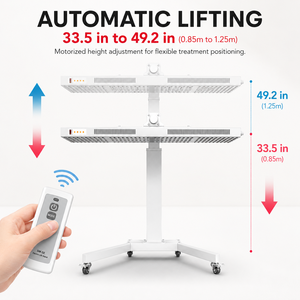 Red Light Therapy Rolling Stand for 1500W 2160W 2400W