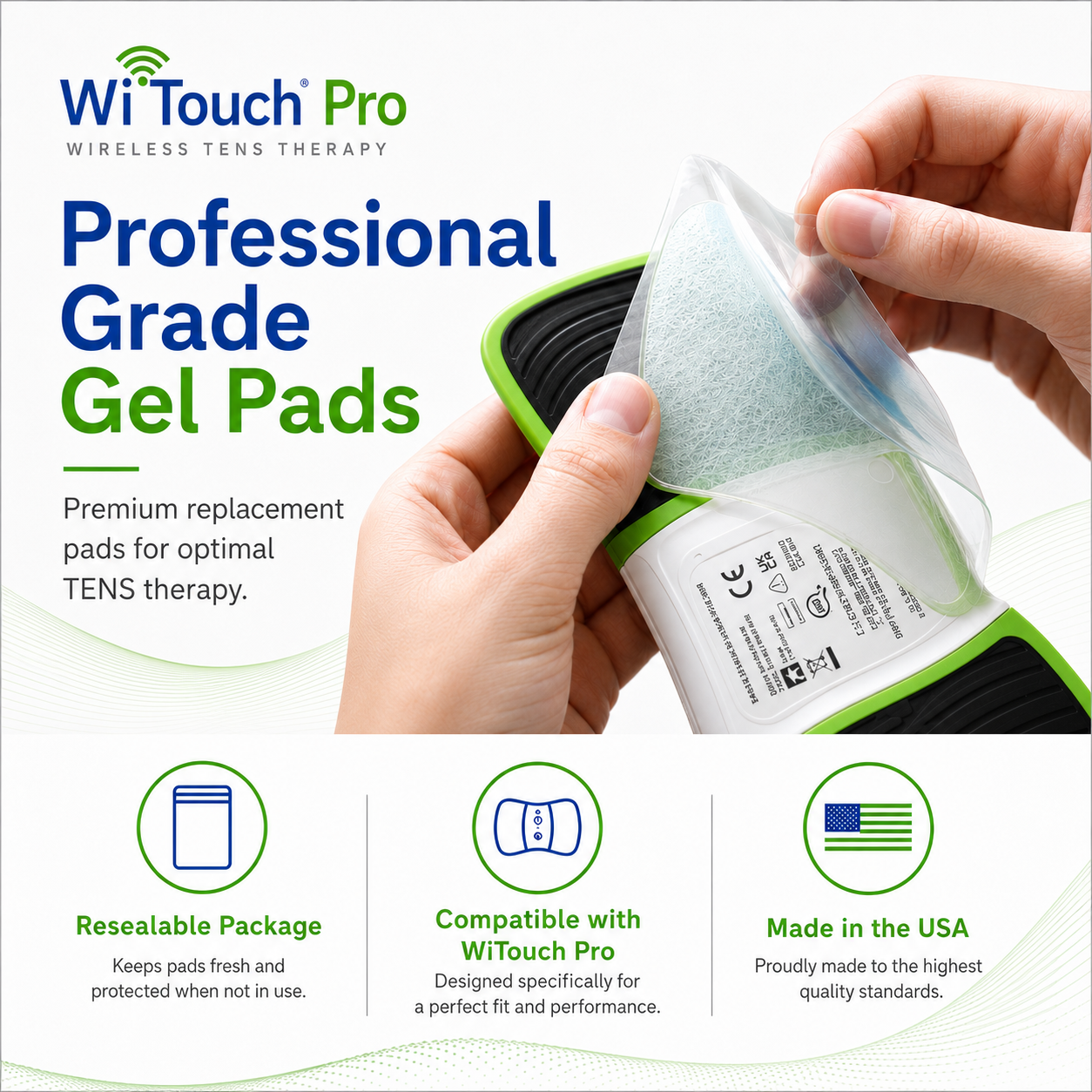 WiTouch Pro Wireless TENS Unit for Back Pain Relief