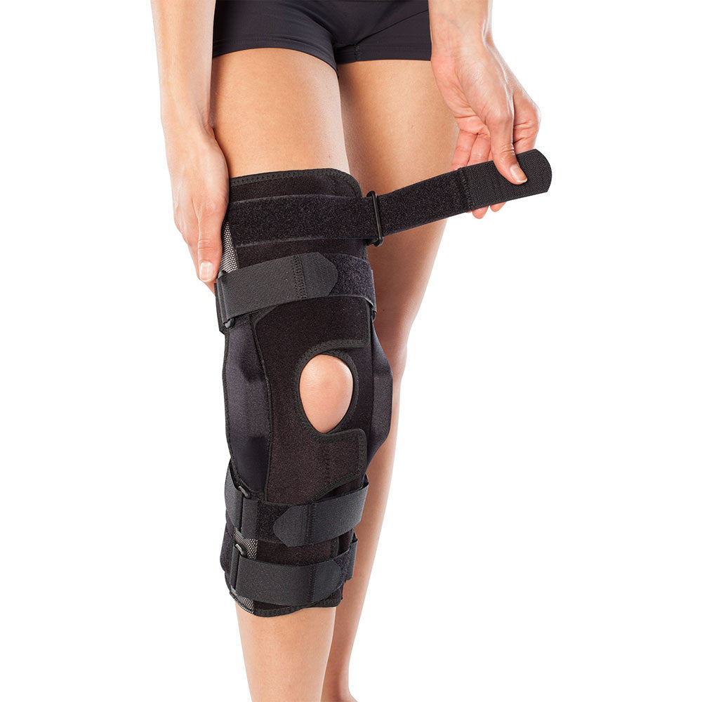 Gladiator Knee Brace with Heavy Duty Knee Brace Stabilizer 15" Hinge - Wraparound